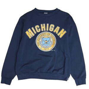 Vintage Michigan Wolverines Crewneck Sweatshirt, Big Logo University of Michigan